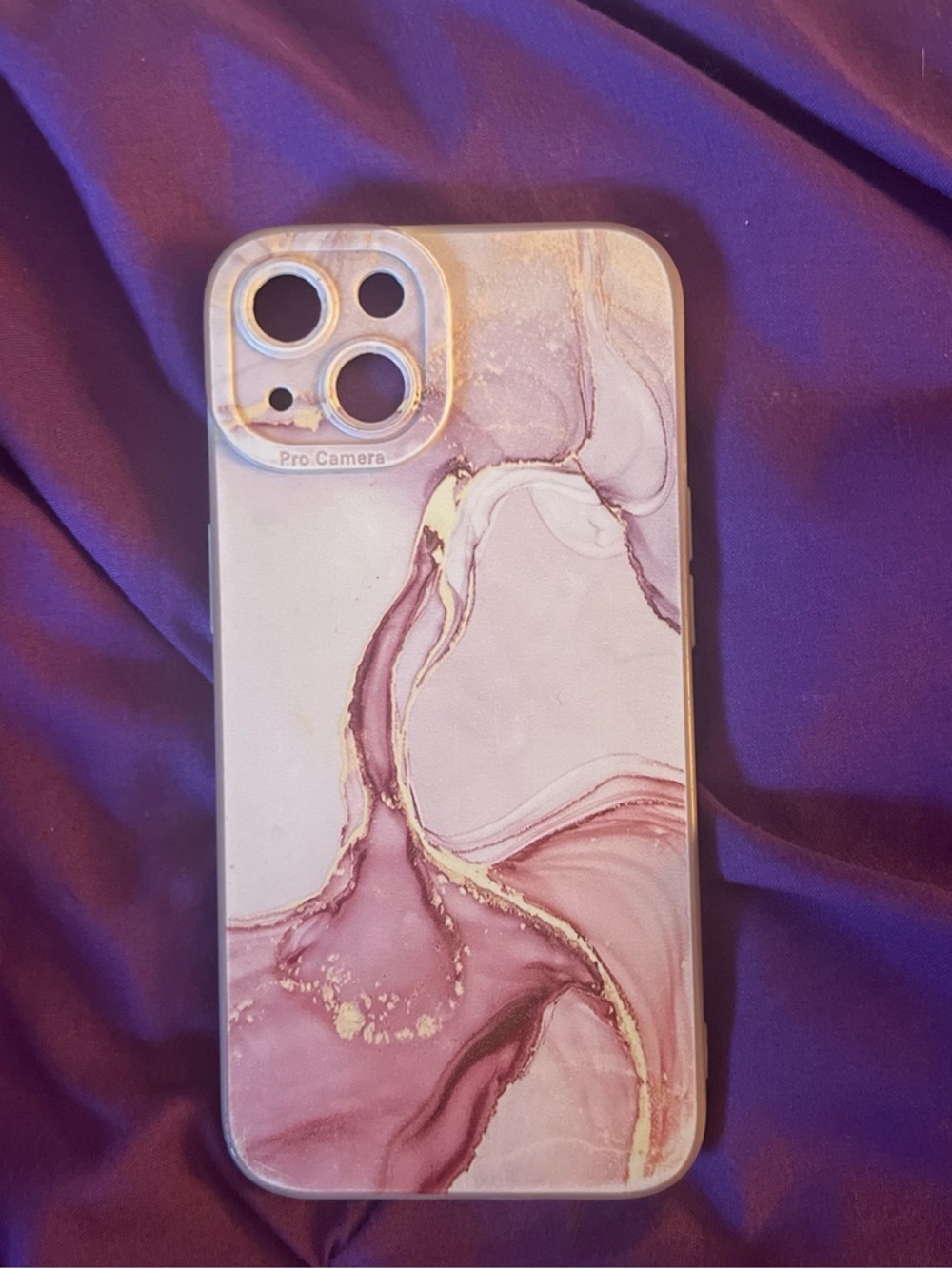 Pink Marble Camera iPhone 13 Case - Pro Camera Design